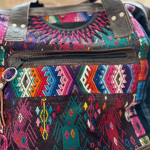 Nena & Co Original leather and embroidery Day Bag.
